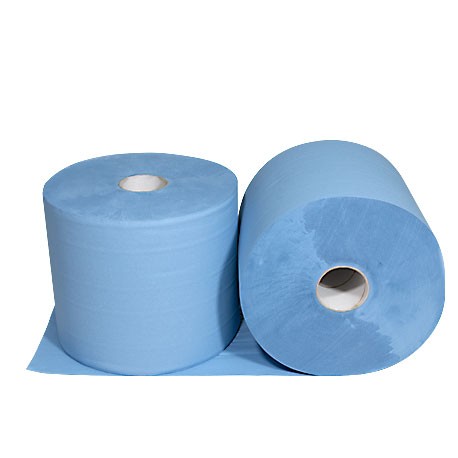 BOBINA INDUSTRIAL EXTRA 3KG. – Papel de secagem laminado azul escuro, 2 uds.