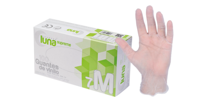 GUANTES SUPREME DE VINILO SIN POLVO – LUNA vinil vizsgálókesztyű