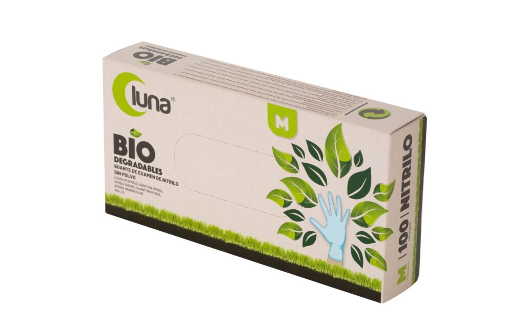 GUANTES DE NITRILO BIODEGRADABLE – Guanti da esame Luna