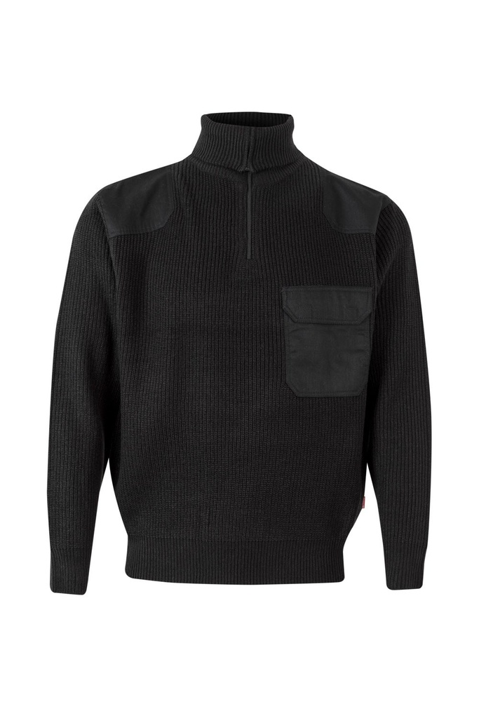 JERSEY MEDIA CREMALLERA 101 – Jersey laboral con refuerzos y bolsillo pecho VELILLA