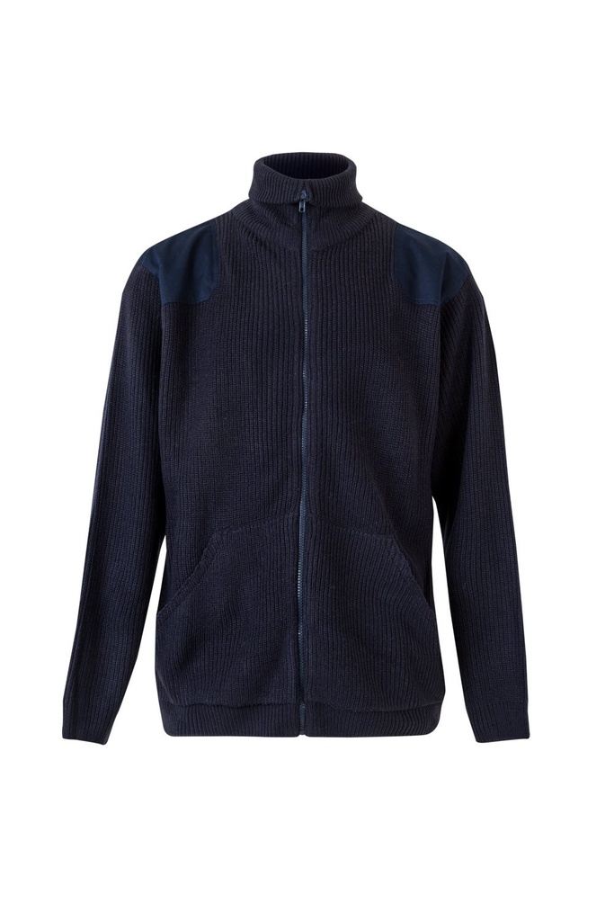 CHAQUETA PUNTO 102 – Cardigan in maglia con rinforzi tecnici