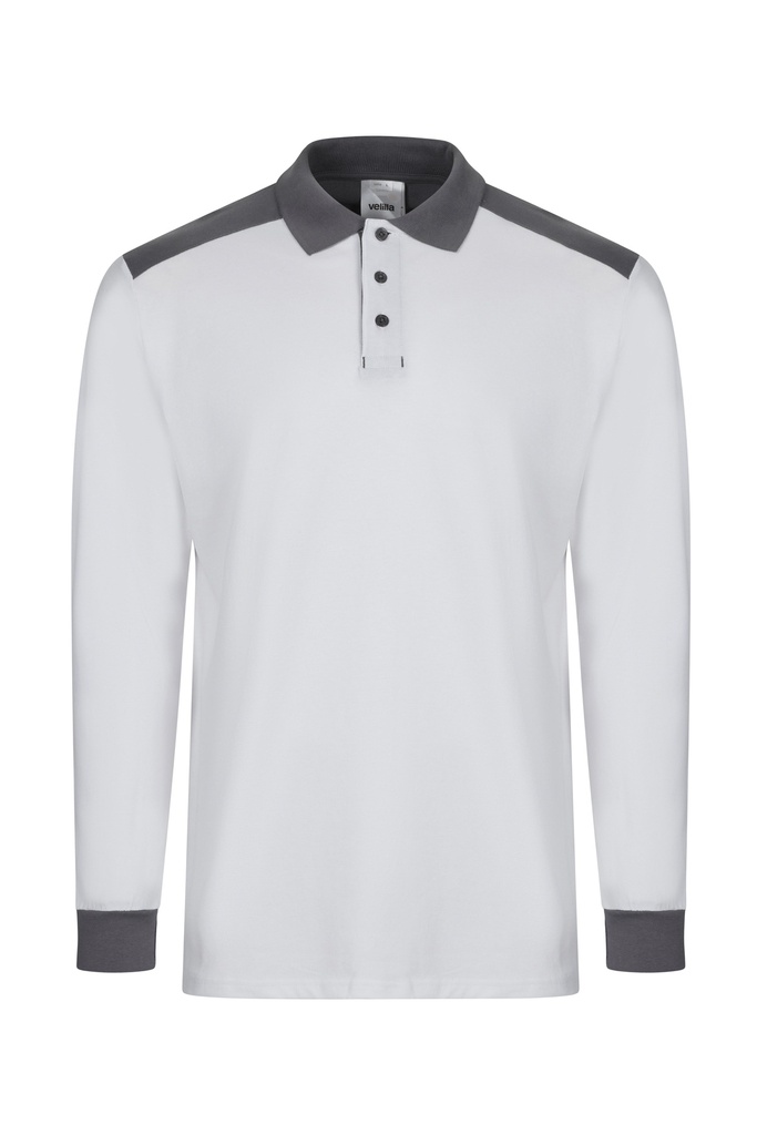 POLO STRETCH BICOLOR ML 105529S – Polo elástico bicolor manga larga