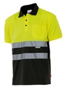 POLO BICOLOR MC AV 173 – Kétszínű, fényvisszaverős rövid ujjú munkapóló VELILLA