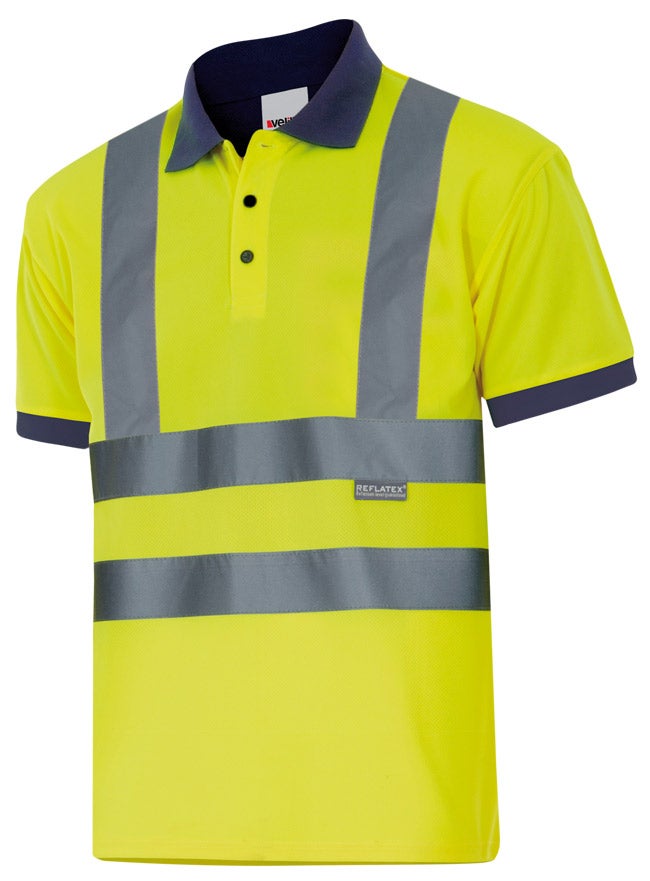 POLO BICOLOR MC AV 305502 – Polo alta visibilidad Velilla manga corta