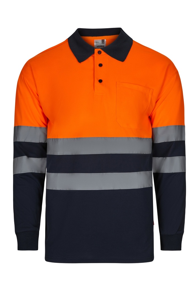 POLO BICOLOR ML AV 305507 – Polo haute visibilité avec poche Velilla
