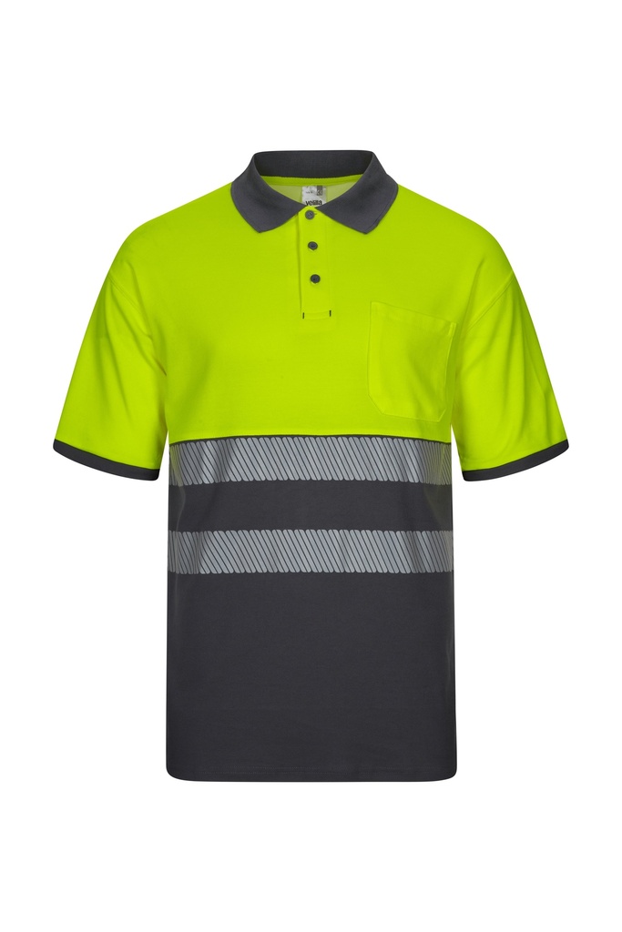 POLO ALGODÓN BICOLOR MC RS 305523 – Polo de travail haute visibilité VELILLA