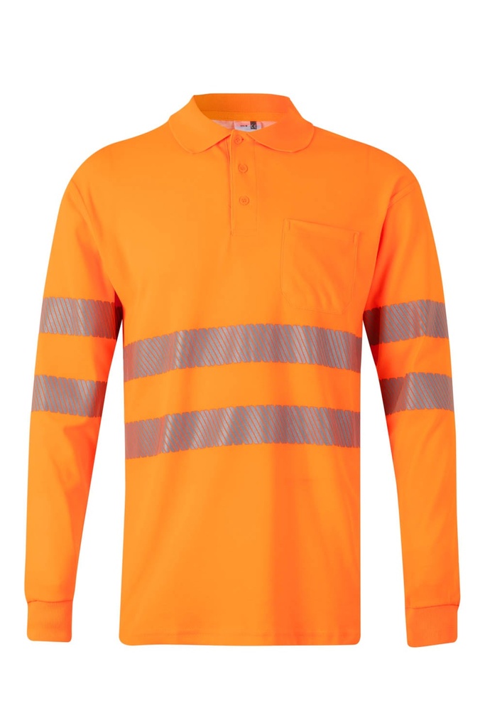 POLO ALGODÓN ML RS 305524 – Polo laboral manga larga reflectante VELILLA
