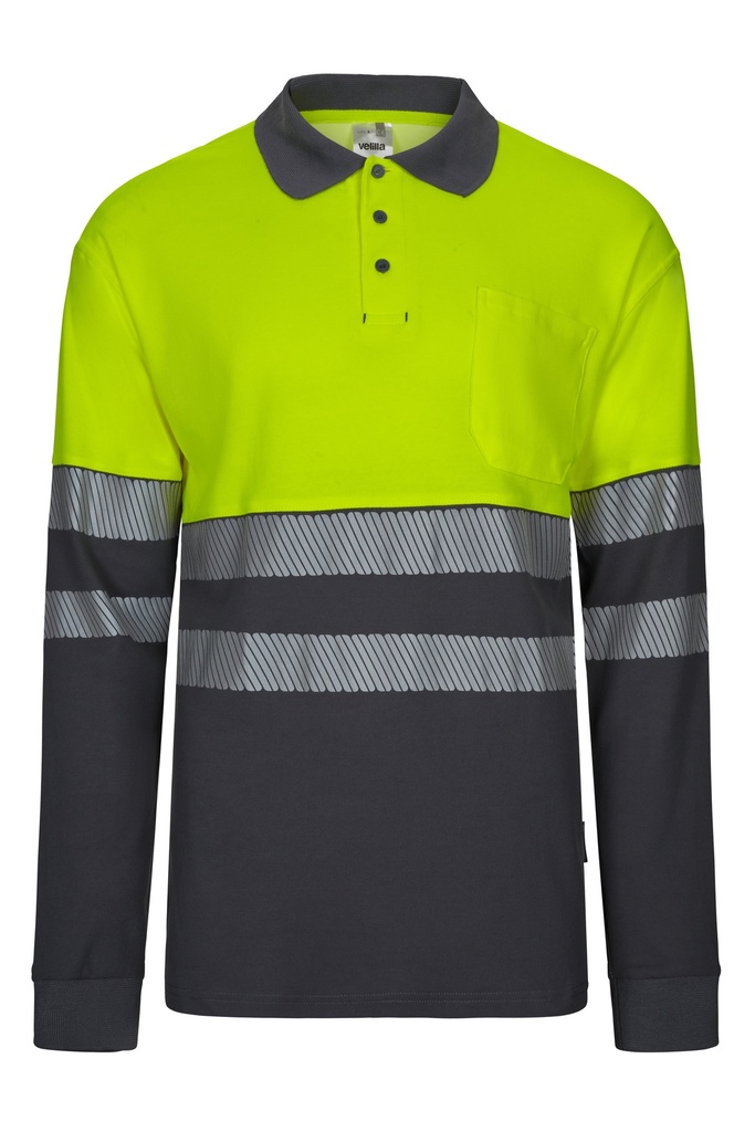 POLO ALGODÓN BICOLOR ML RS 305525 – Polo réfléchissant manches longues VELILLA