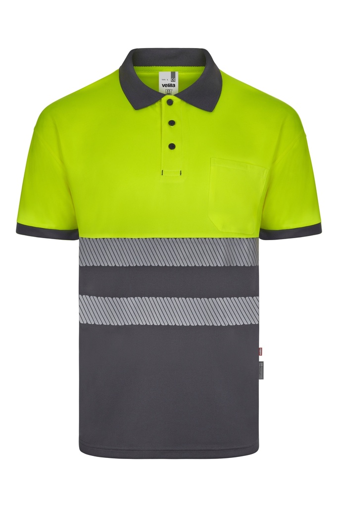 POLO GRS BICOLOR MC RS 305533 VELILLA – Polo reciclado com proteção UV