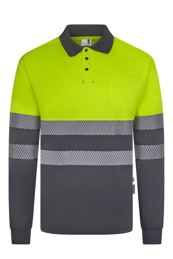 POLO GRS BICOLOR ML RS 305535 VELILLA – Polo riciclata manica lunga