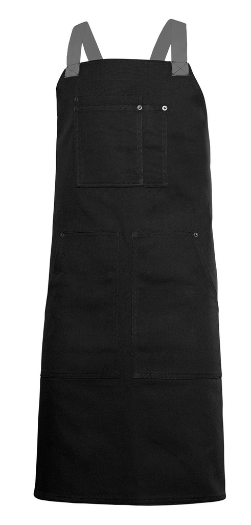 DELANTAL CANVAS PETO 404211B – Delantal con peto y bolsillos VELILLA