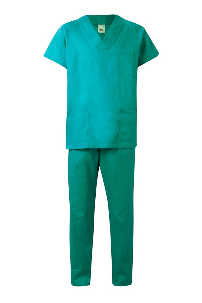 CONJUNTO PIJAMA 800 – Pijama sanitário unissexo, azul celeste, tam. XS