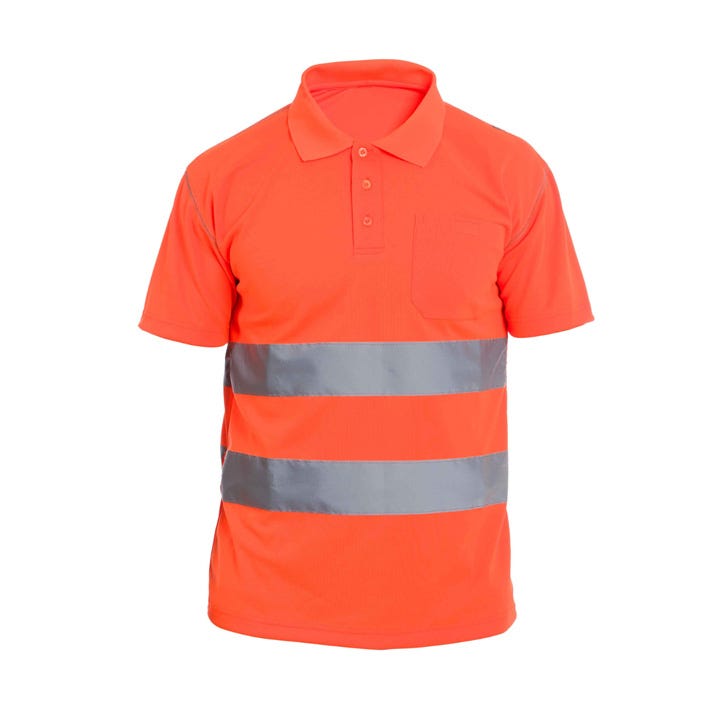 POLO TAIL HV BEEWORK.WEAR – Polo alta visibilidad con bandas reflectantes