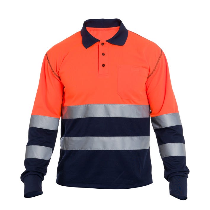 POLO JUDE HV BEEWORK.WEAR – Polo maniche lunghe alta visibilità