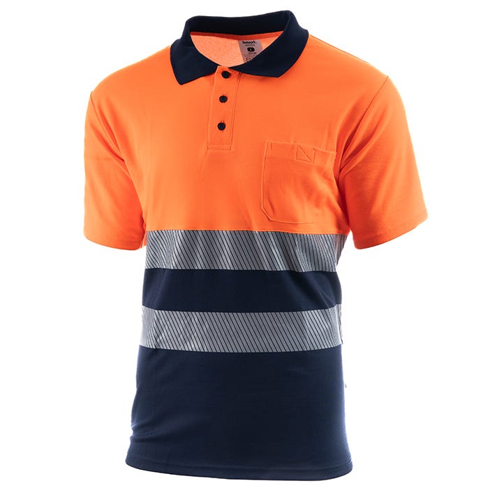 POLO JAZZ HV BEEWORK.WEAR – Polo alta visibilidade com fitas