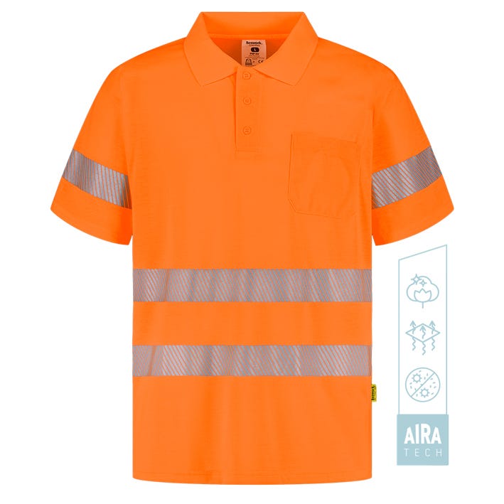 POLO POP HV BEEWORK.WEAR – Polo alta visibilidade manga curta