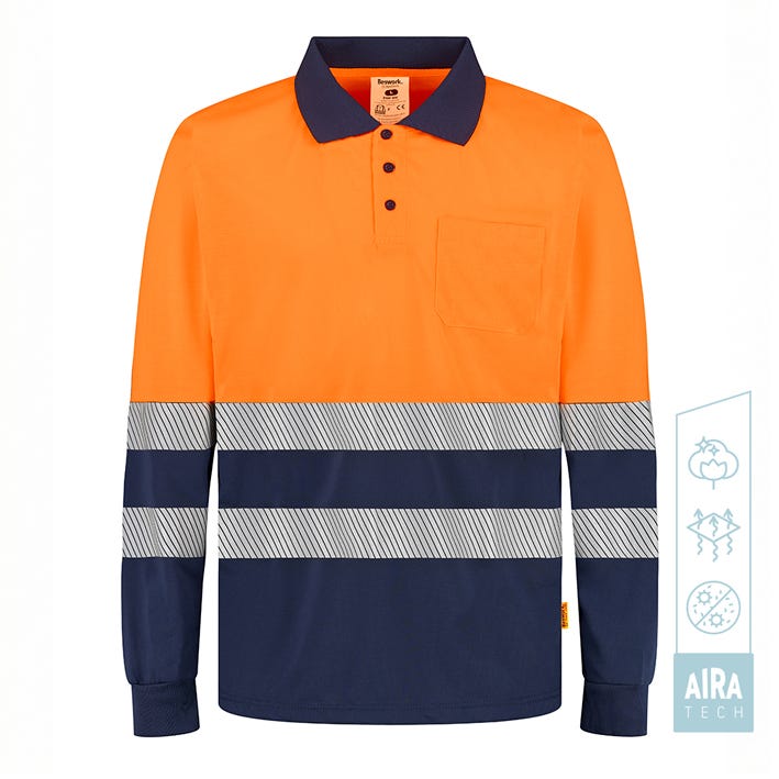 POLO SOUL HV BEEWORK.WEAR – Hosszú ujjú láthatósági póló