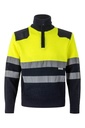 JERSEY BICOLOR CREMALLERA AV 301001 – Jersey laboral con bandas reflectantes VELILLA